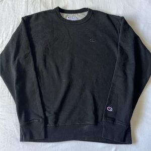 Champion Men's Classic Black Crewneck Sweater